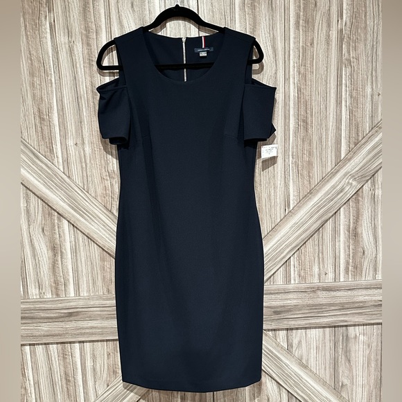 NWT Tommy Hilfiger Cold Shoulder Sheath Dress - Picture 3 of 8